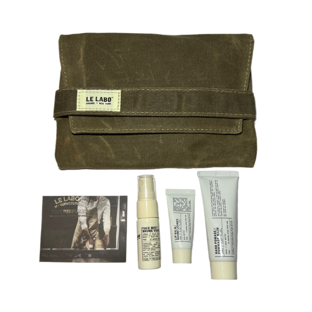 (PREORDER) LE LABO AMENITY KIT | POUCH + LIP BALM + FACE MIST + HAND POMADE