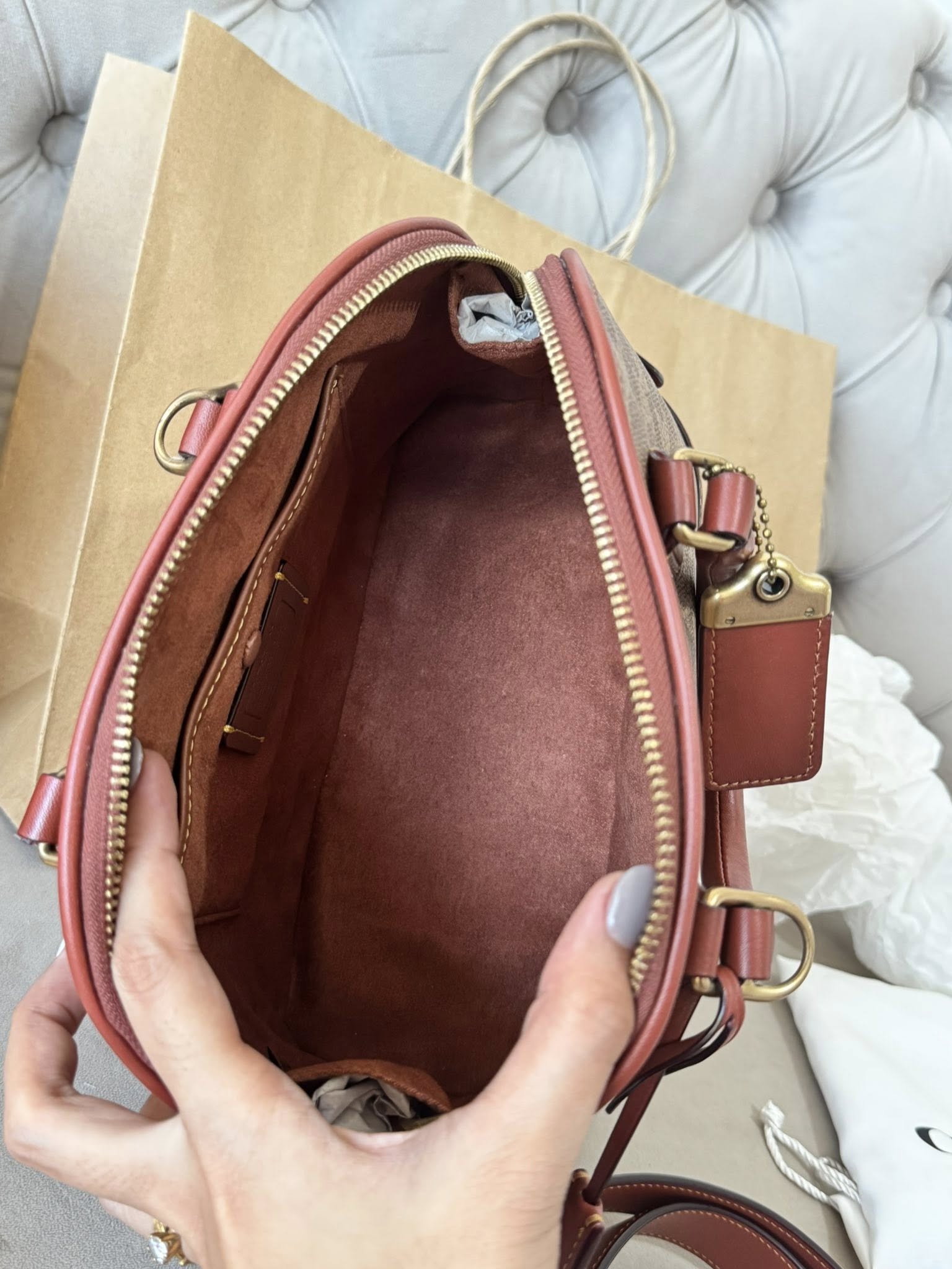 COACH REVEL DOME BAG | BROWN SIGNATURE CANVASS