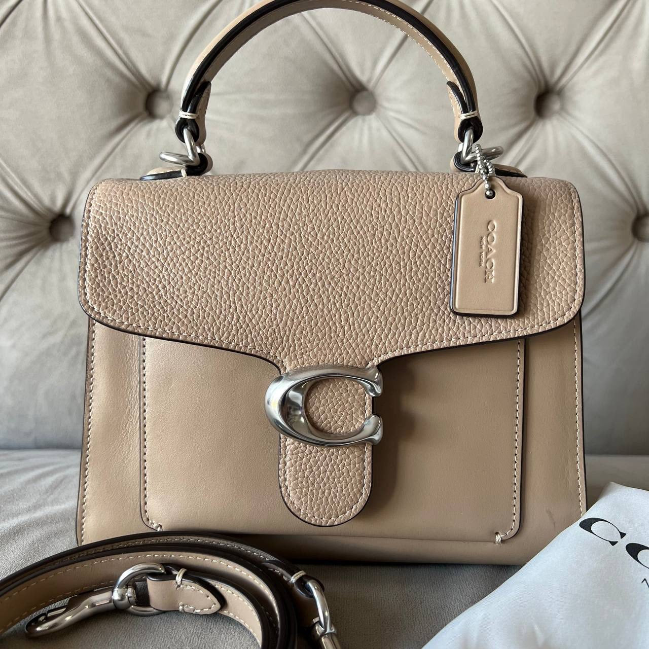 COACH TABBY TOP HANDLE BAG | NUDE