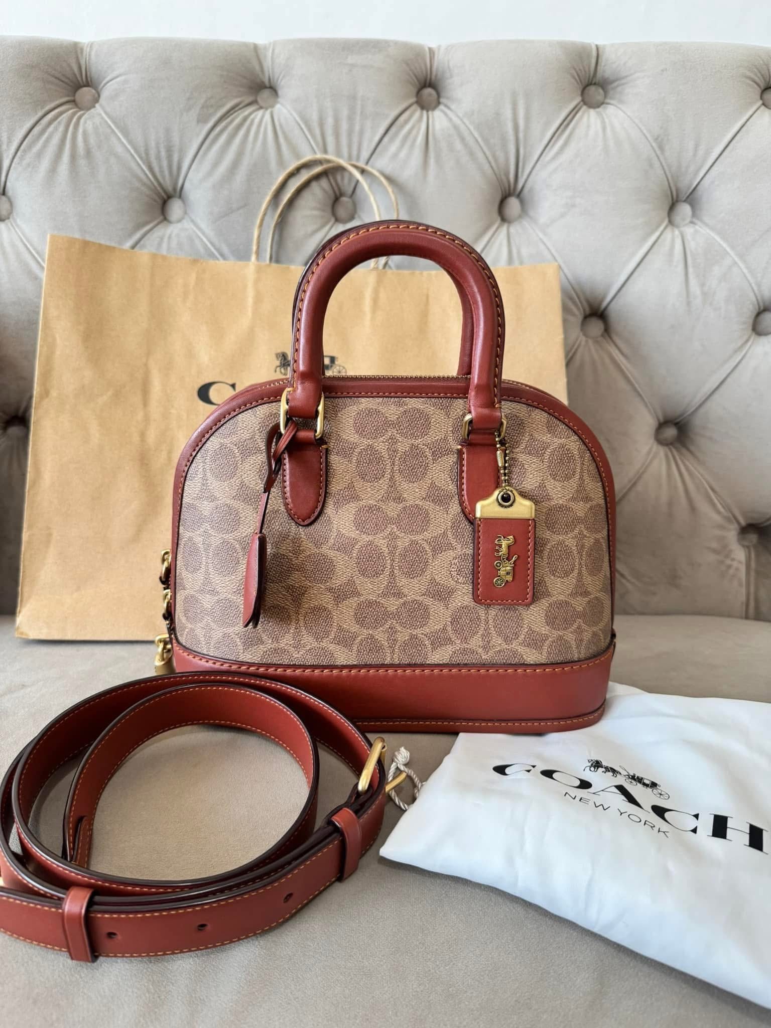 COACH REVEL DOME BAG | BROWN SIGNATURE CANVASS