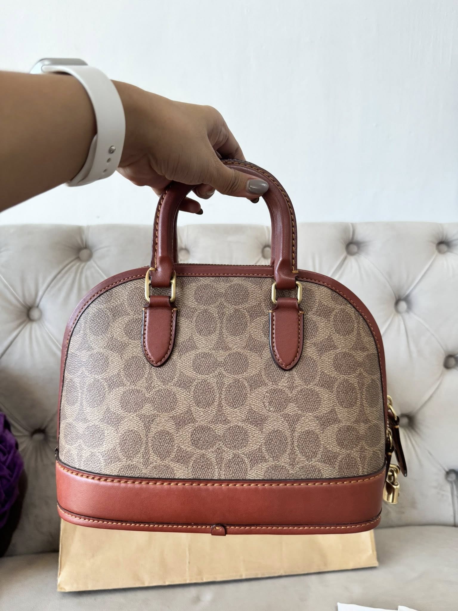 COACH REVEL DOME BAG | BROWN SIGNATURE CANVASS