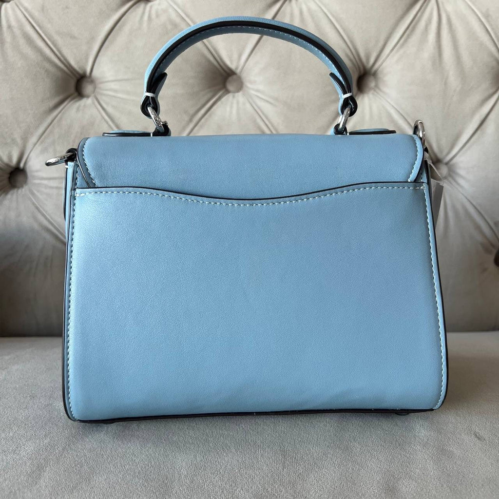 COACH MORGAN TOP HANDLE BAG | SIGNATURE CHAMBRAY MULTICOLOR (SKY BLUE)