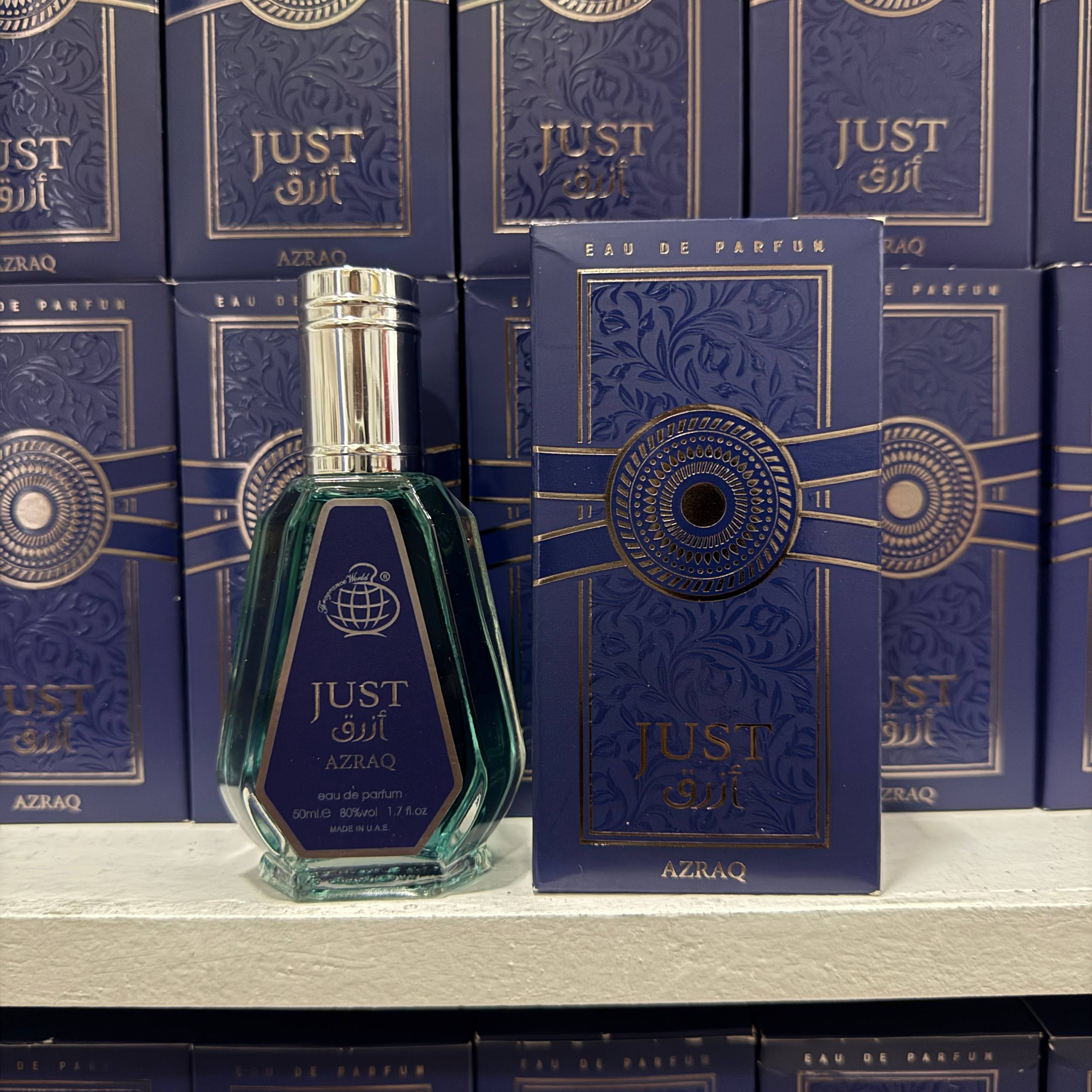 FRAGRANCE WORLD JUST AZRAQ | 50ML - SEALED