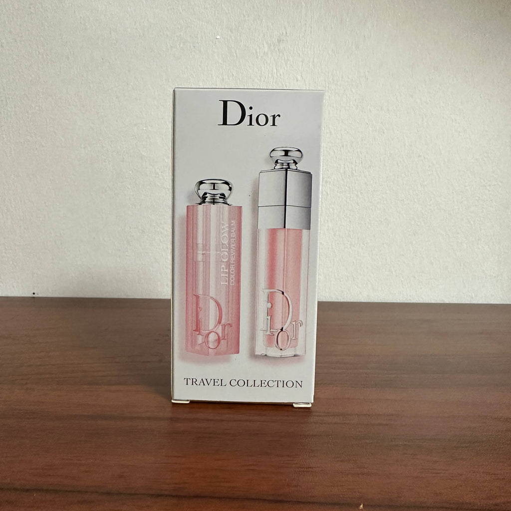 DIOR ADDICT LIP DUO TRAVEL COLLECTION | LIP MAXI 001 6ML + LIP GLOW 001 3,2G - SEALED