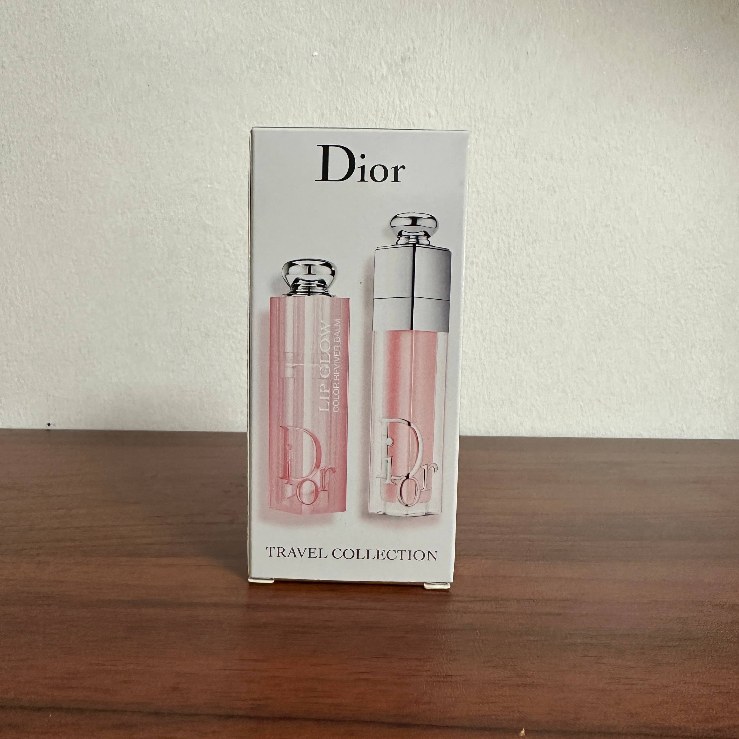 DIOR ADDICT LIP DUO TRAVEL COLLECTION | LIP MAXI 001 6ML + LIP GLOW 001 3,2G - SEALED