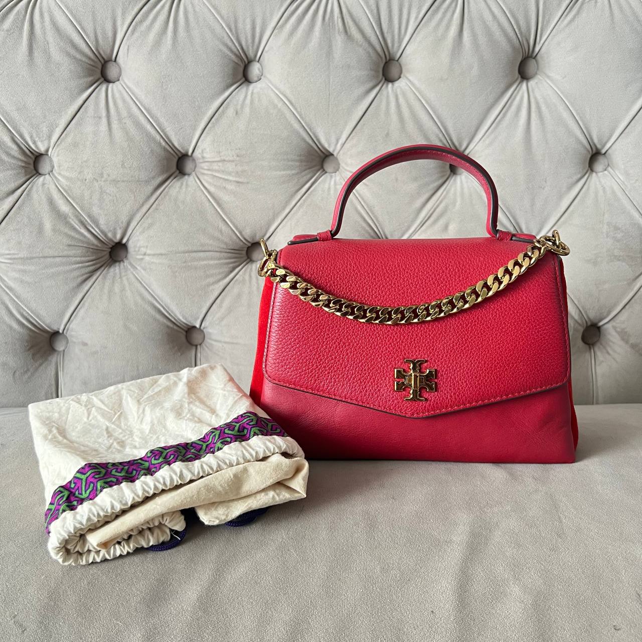 TORY BURCH KIRA TOP HANDLE BAG | RED APPLE