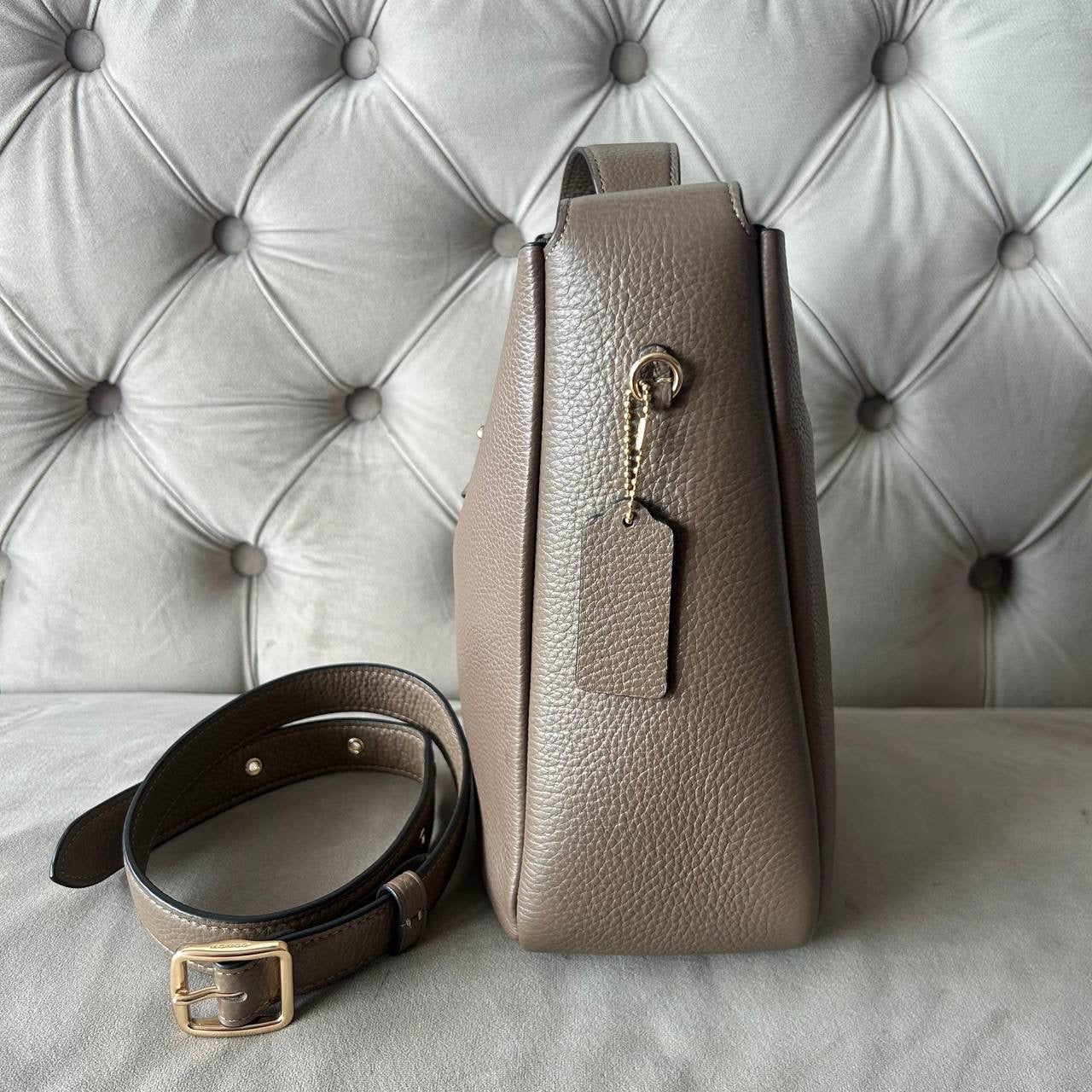 COACH HADLEY CONVERTIBLE SHOULDER BAG | DARK STONE
