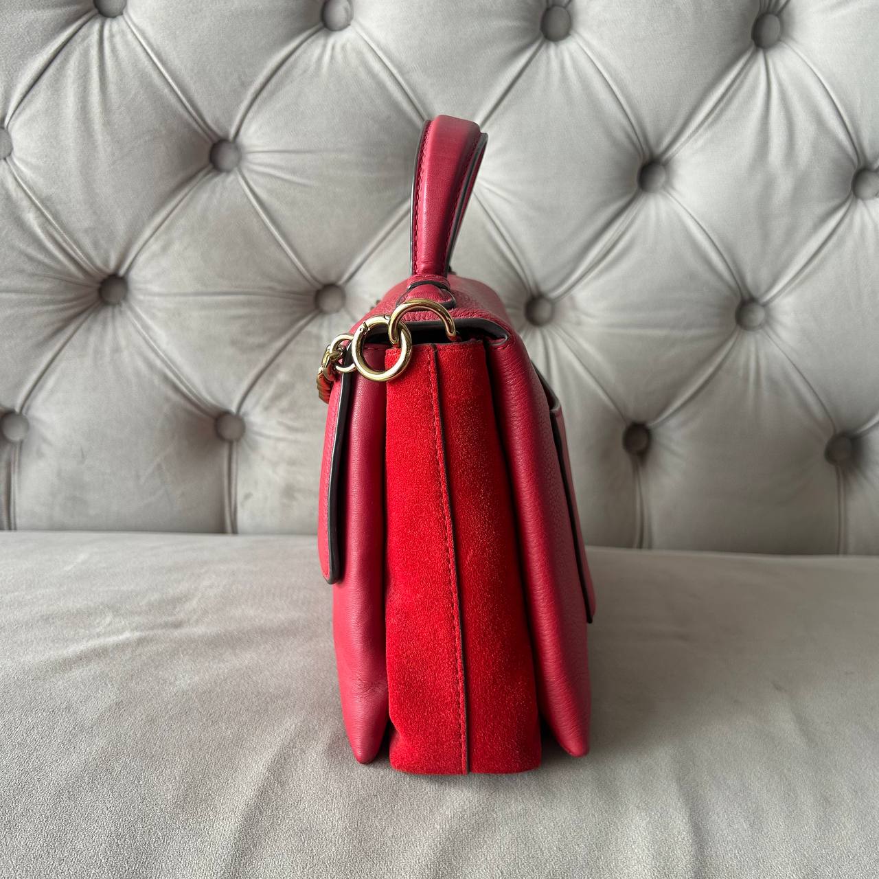 TORY BURCH KIRA TOP HANDLE BAG | RED APPLE