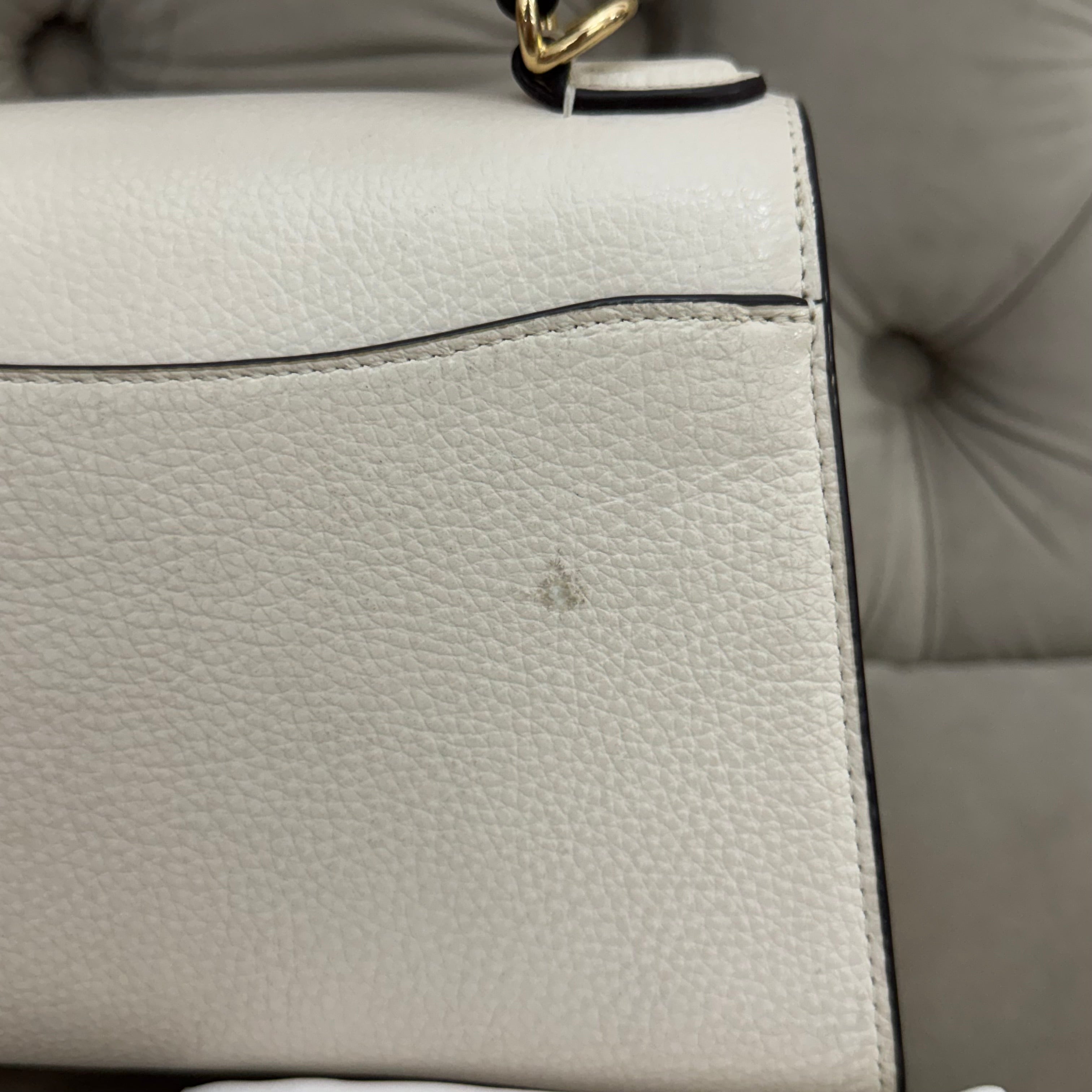 COACH PEPPER SATCHEL BAG | CHALK WHITE
