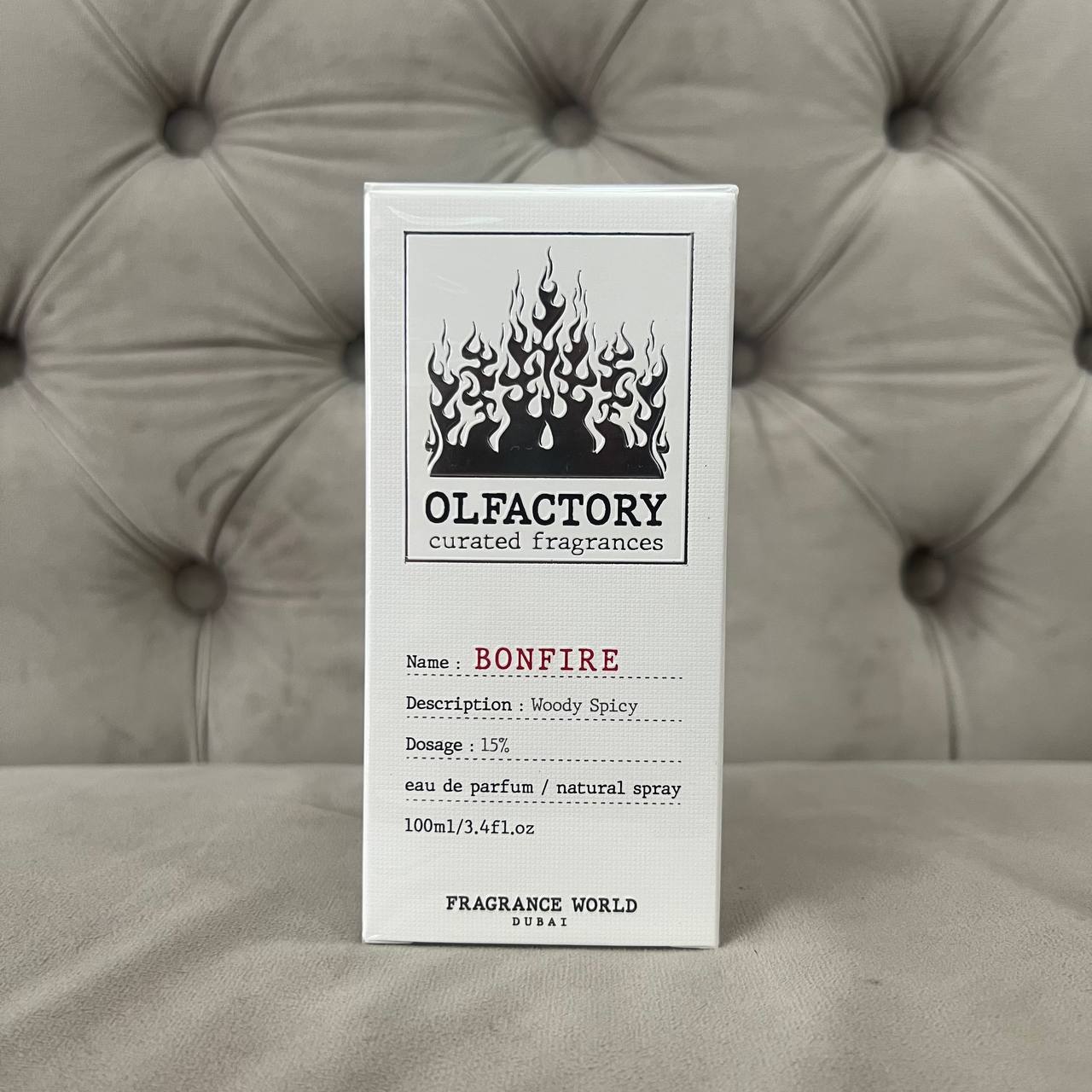 FRAGRANCE WORLD OLFACTORY BONFIRE | 100ML - SEALED