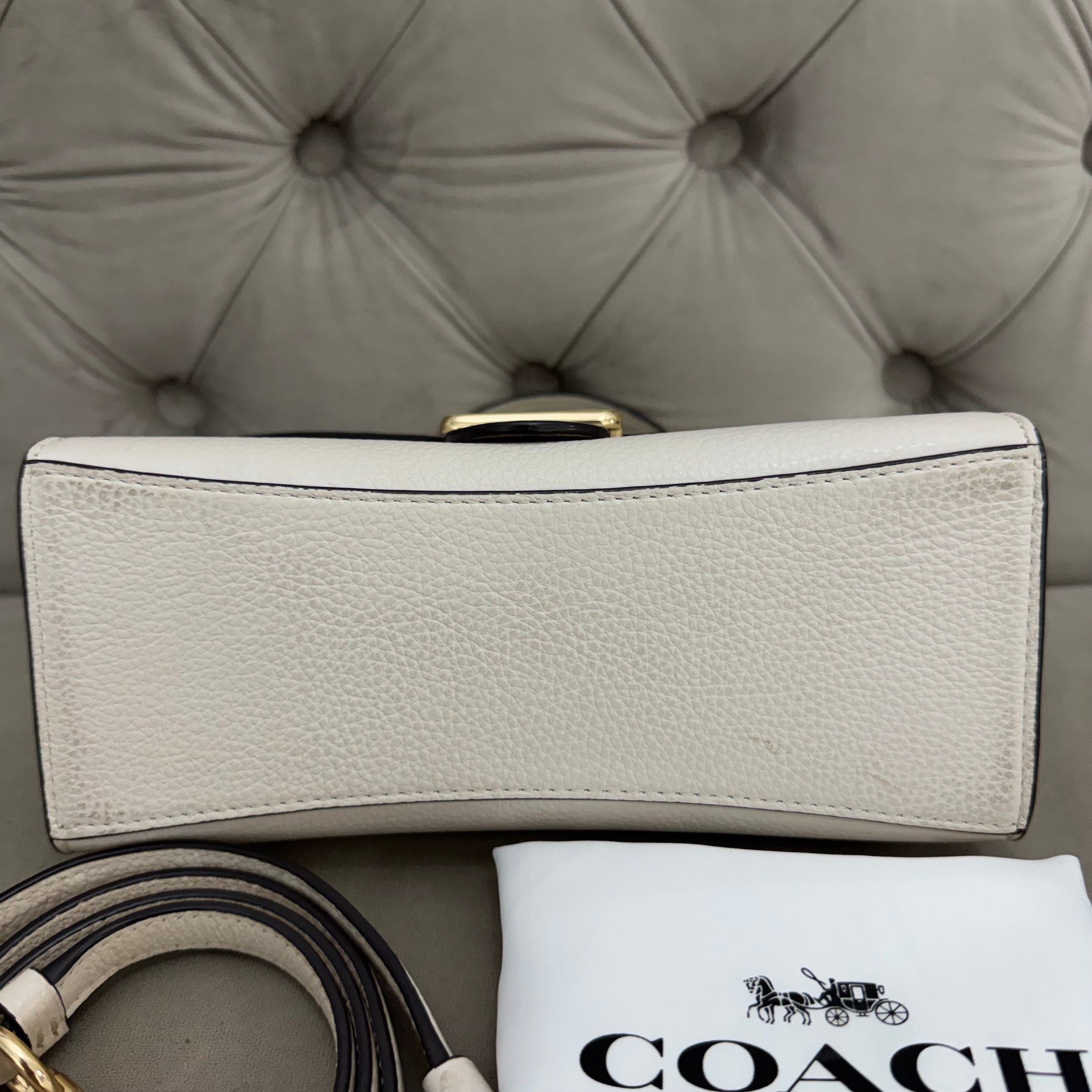 COACH PEPPER SATCHEL BAG | CHALK WHITE