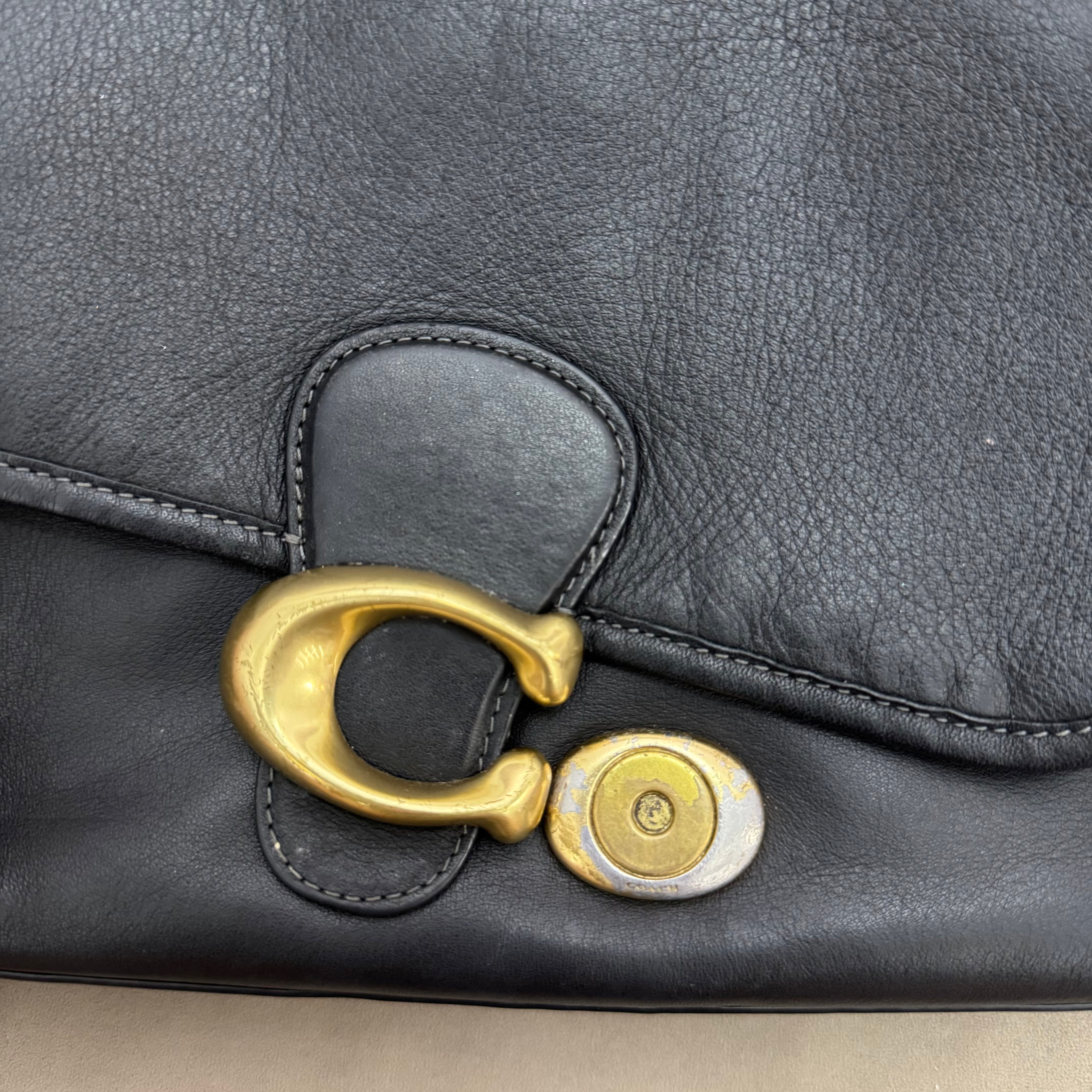 COACH SOFT TABBY SHOULDER BAG | BLACK (WELL USED)