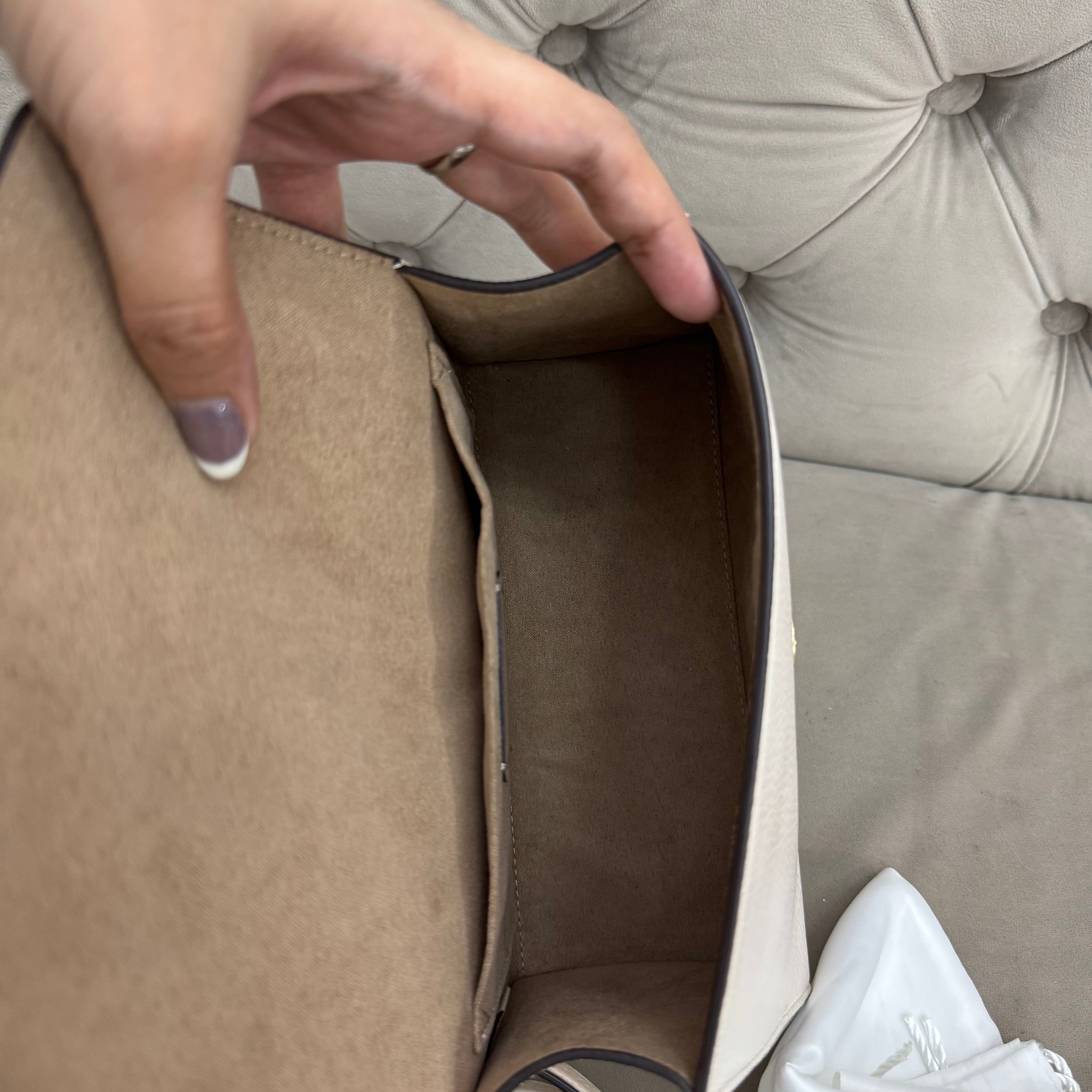 COACH PEPPER SATCHEL BAG | CHALK WHITE