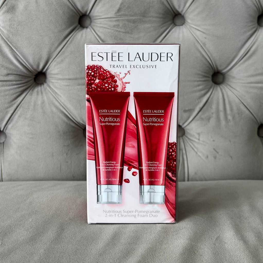 ESTEE LAUDER NUTRITIOUS SUPER POMEGRANATE RADIANT ENERGY 2-IN-1 CLEANSING FOAM | (2 x 125ML)