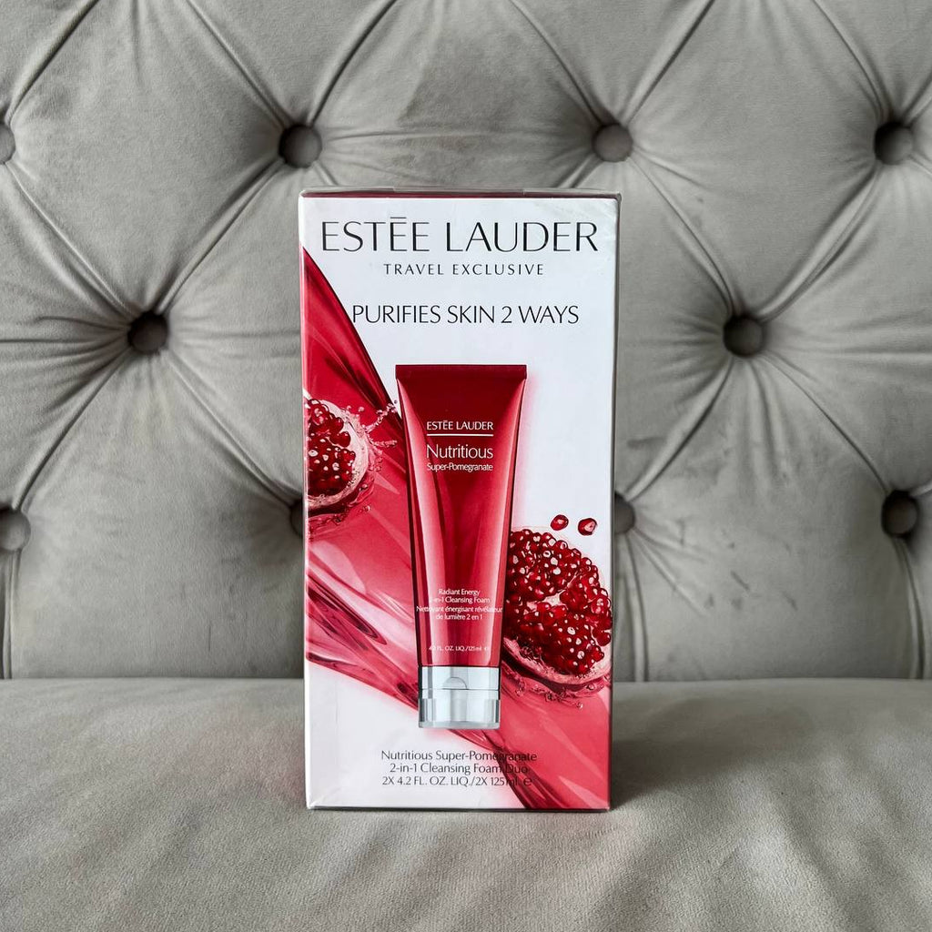ESTEE LAUDER NUTRITIOUS SUPER POMEGRANATE RADIANT ENERGY 2-IN-1 CLEANSING FOAM | (2 x 125ML)