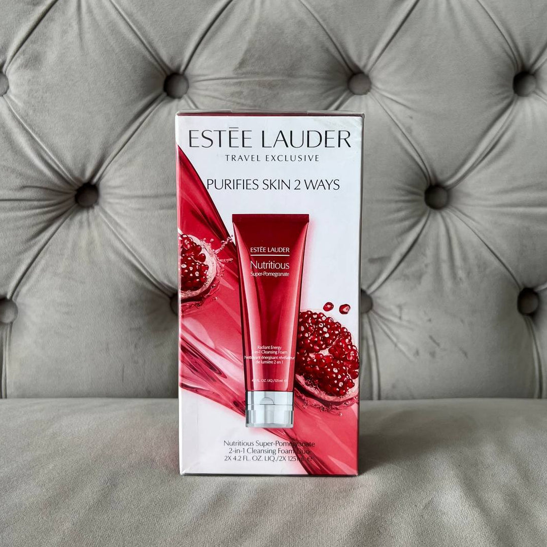 ESTEE LAUDER NUTRITIOUS SUPER POMEGRANATE RADIANT ENERGY 2-IN-1 CLEANSING FOAM | (2 x 125ML)