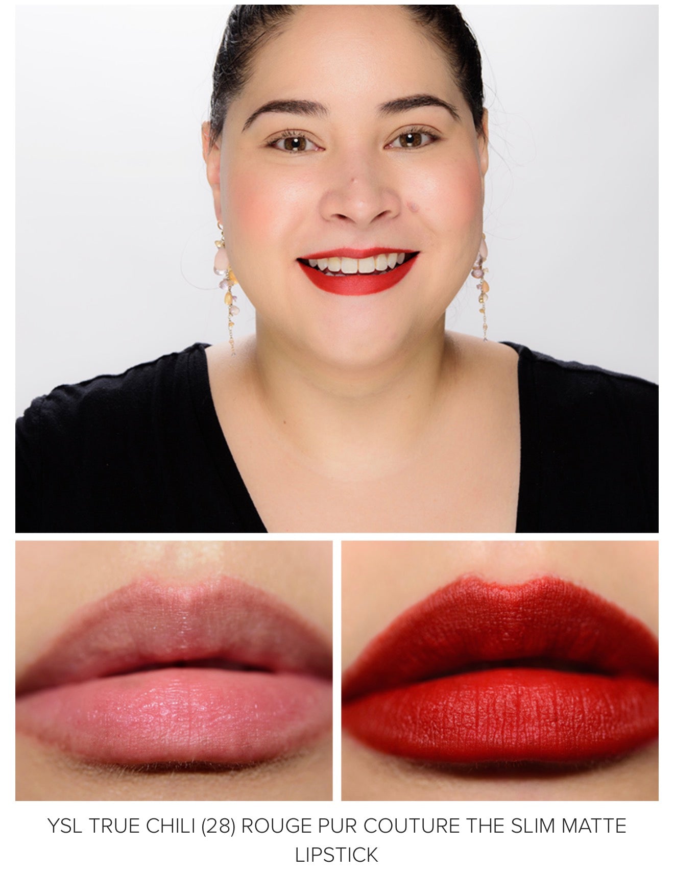 YSL ROUGE PUR COUTURE THE SLIM LIPSTICK (#28-TRUE CHILI)⎪2.2G