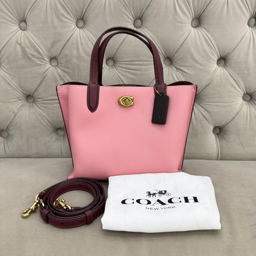 COACH WILLOW TOTE 24 BAG | BUBBLEGUM COLORBLOCK