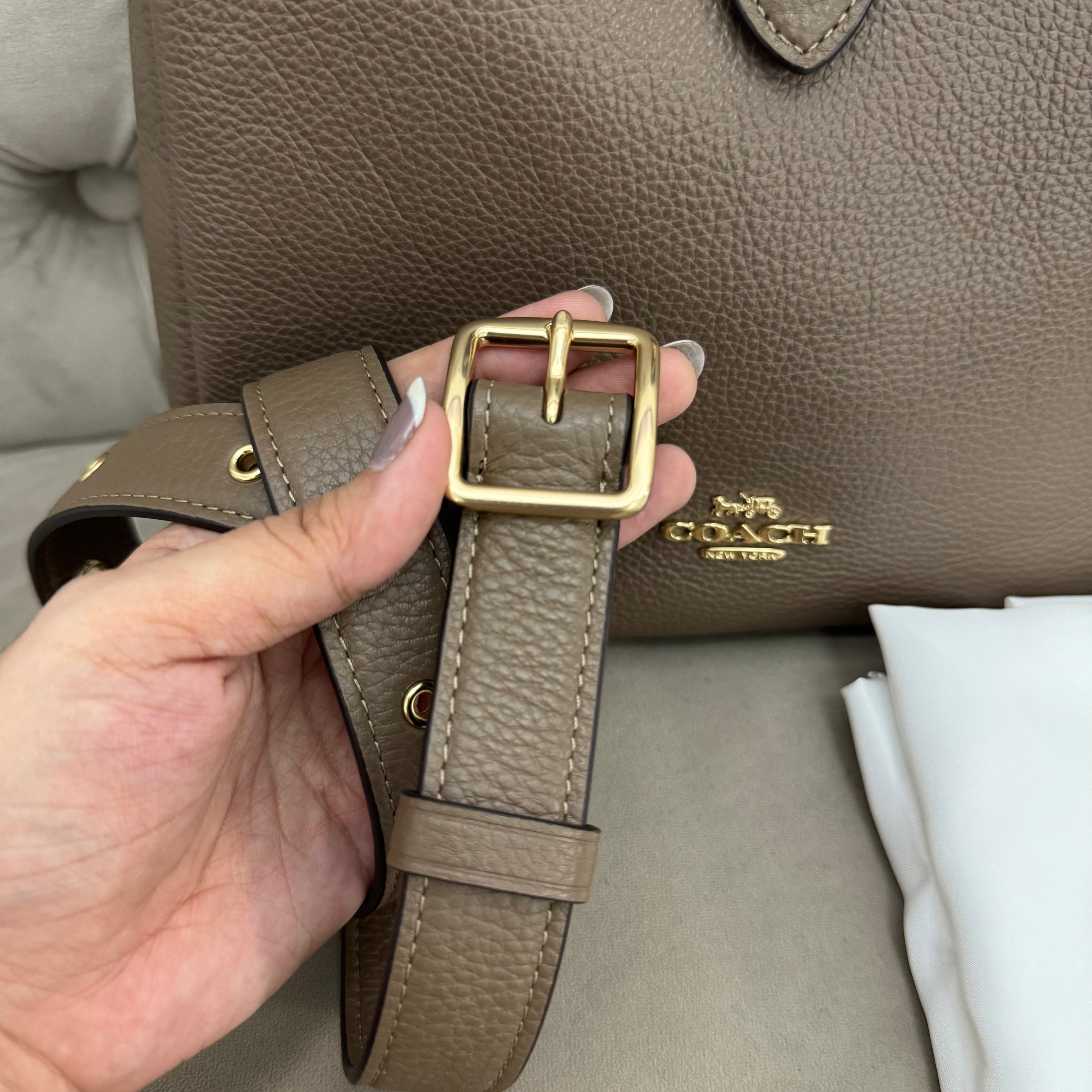 COACH HADLEY CONVERTIBLE SHOULDER BAG | DARK STONE