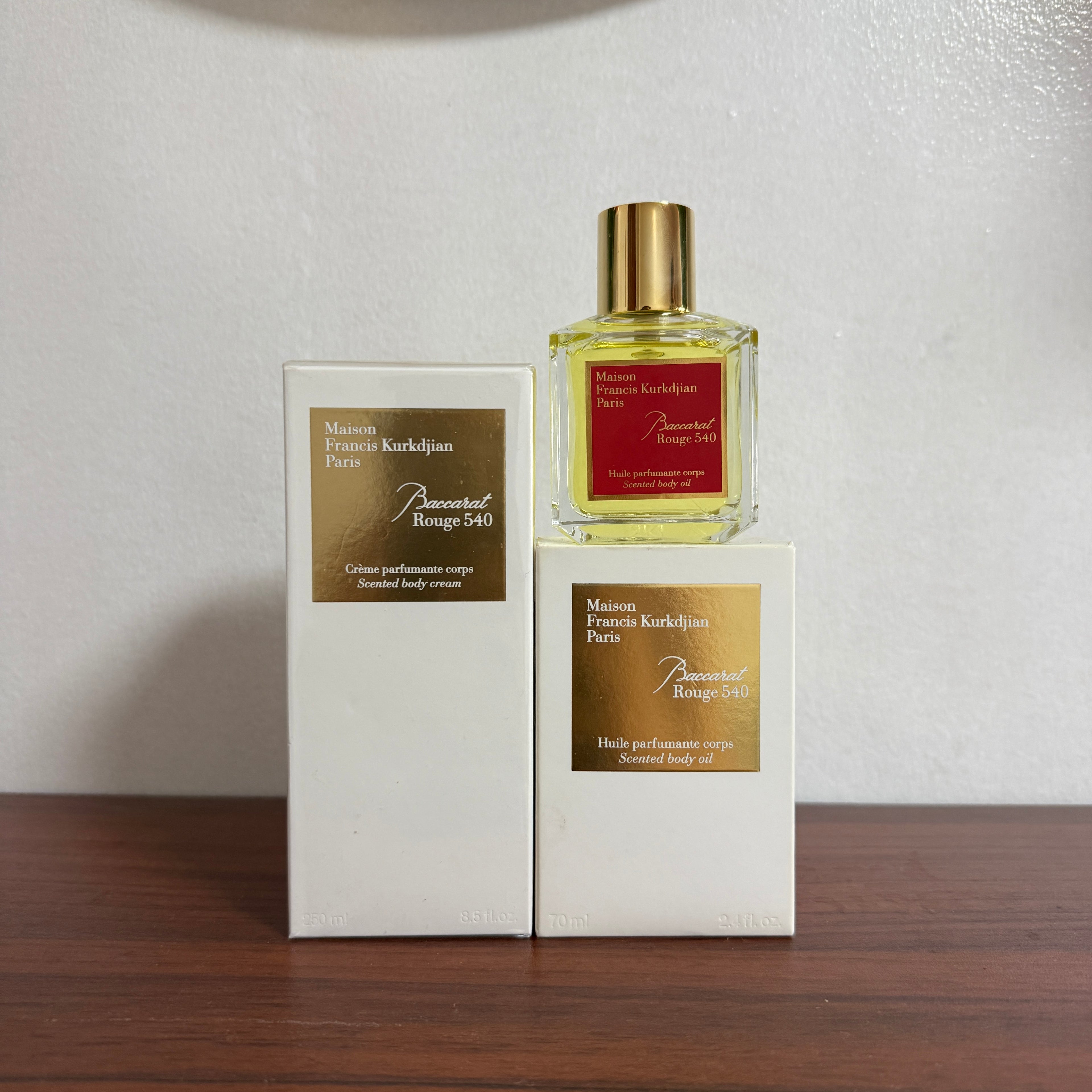 MFK DUO SET- BACCARAT ROUGE 540 EDP (BR540) | 250ML BODY CREAM + 70ML BODY OIL