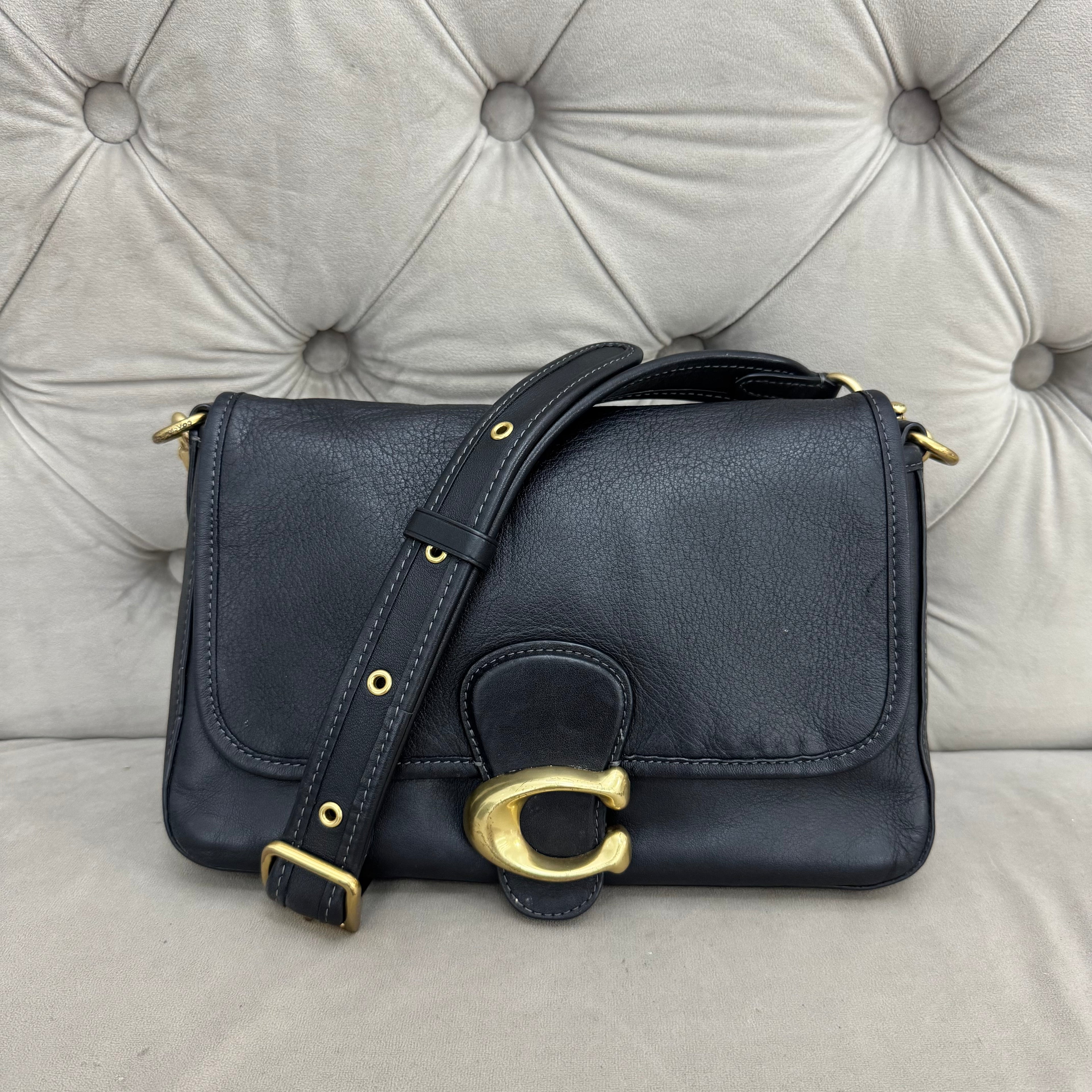 COACH SOFT TABBY SHOULDER BAG | BLACK (WELL USED)