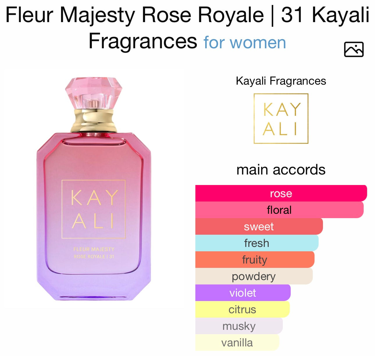 (IN TRANSIT) KAYALI FLEUR MAJESTY ROSE ROYALE | 31 | 50ml - SEALED