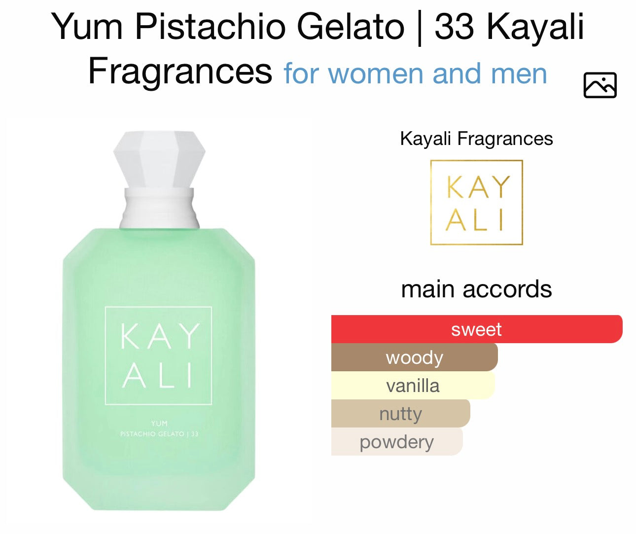 (IN TRANSIT) KAYALI YUM PISTACHIO GELATO | 33 | 10ml - SEALED