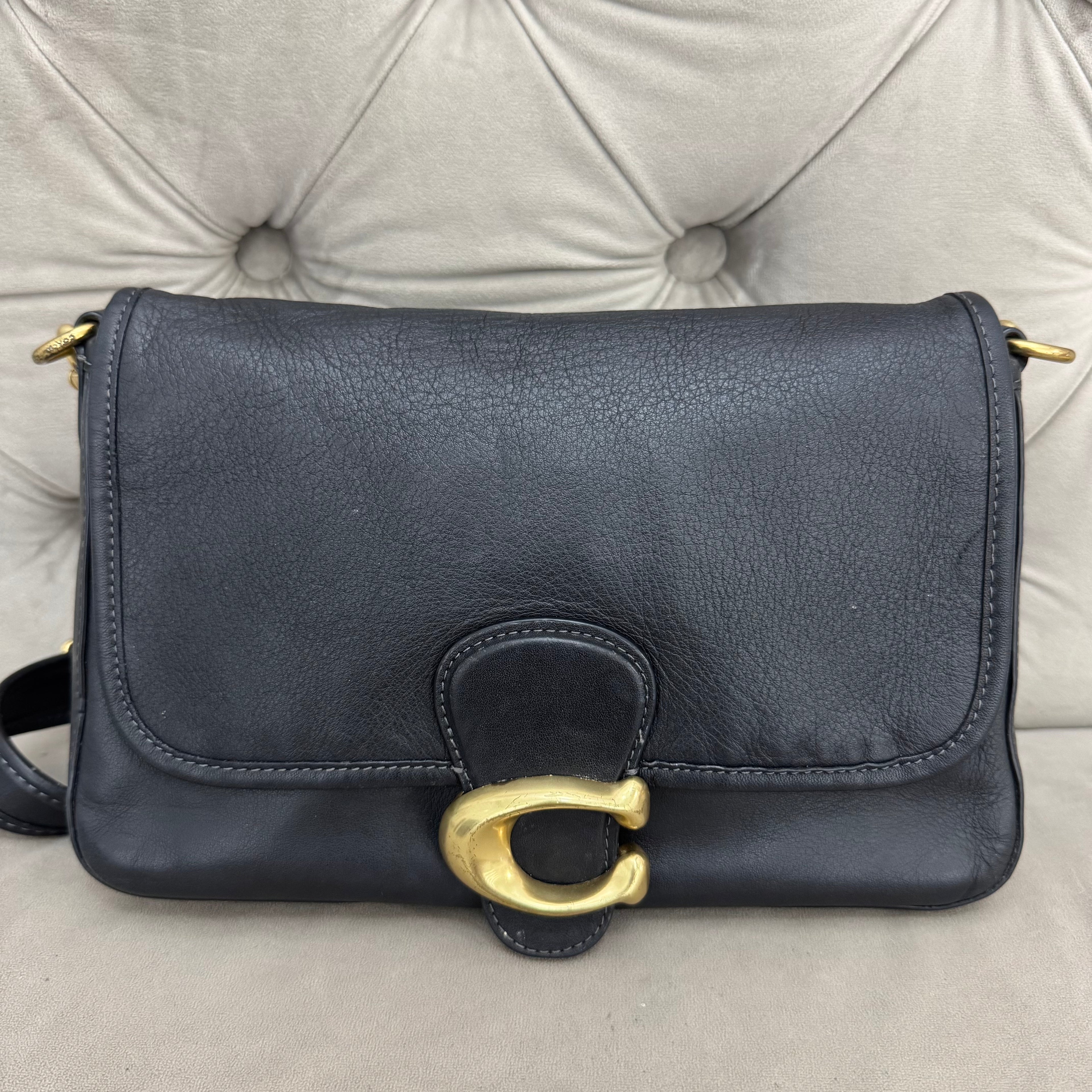 COACH SOFT TABBY SHOULDER BAG | BLACK (WELL USED)