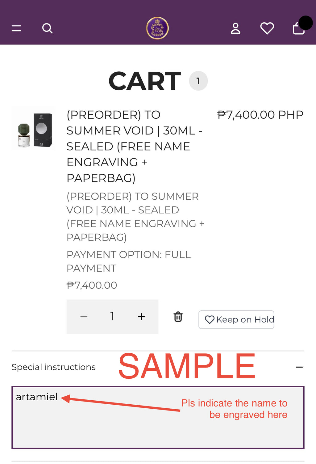 (PREORDER) TO SUMMER 149 CHAPTER | 30ML - SEALED (FREE NAME ENGRAVING + PAPERBAG)