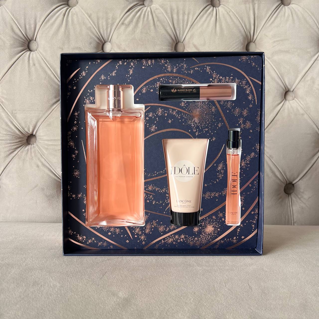(FASTBREAK) LANCOME IDOLE EDP SET (100ML + 50ML LOTION + 10ML TRAVEL SPRAY + 2.5ML MASCARA)