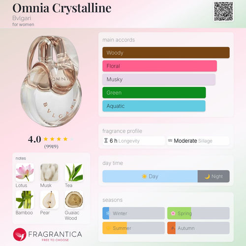 (PREORDER) BVLGARI OMNIA CRYSTALLINE EDT | 100ML - SEALED (DMG)