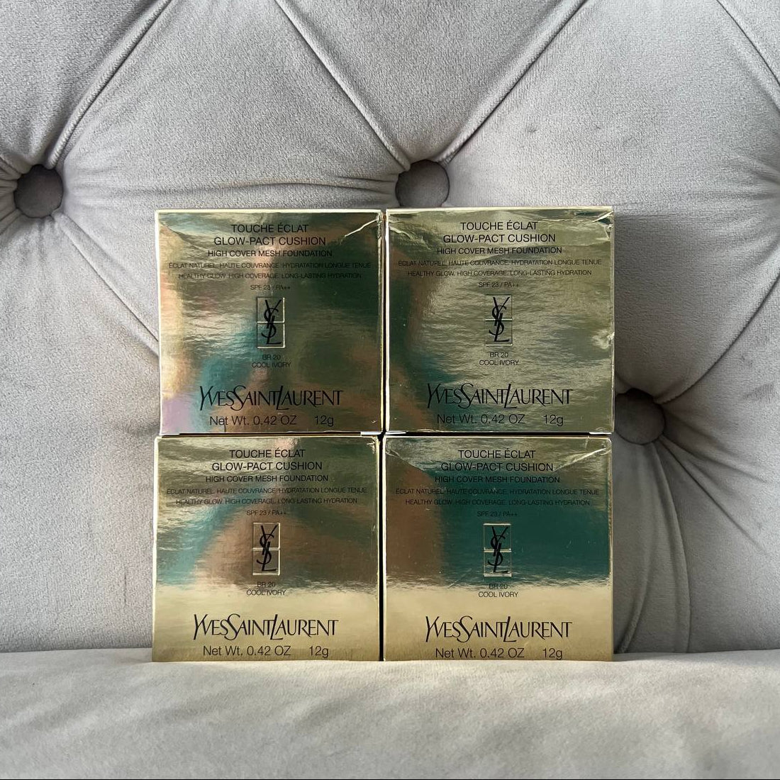YSL TOUCHE ÉCLAT GLOW-PACT CUSHION (#BR20 COOL IVORY)⎪12G