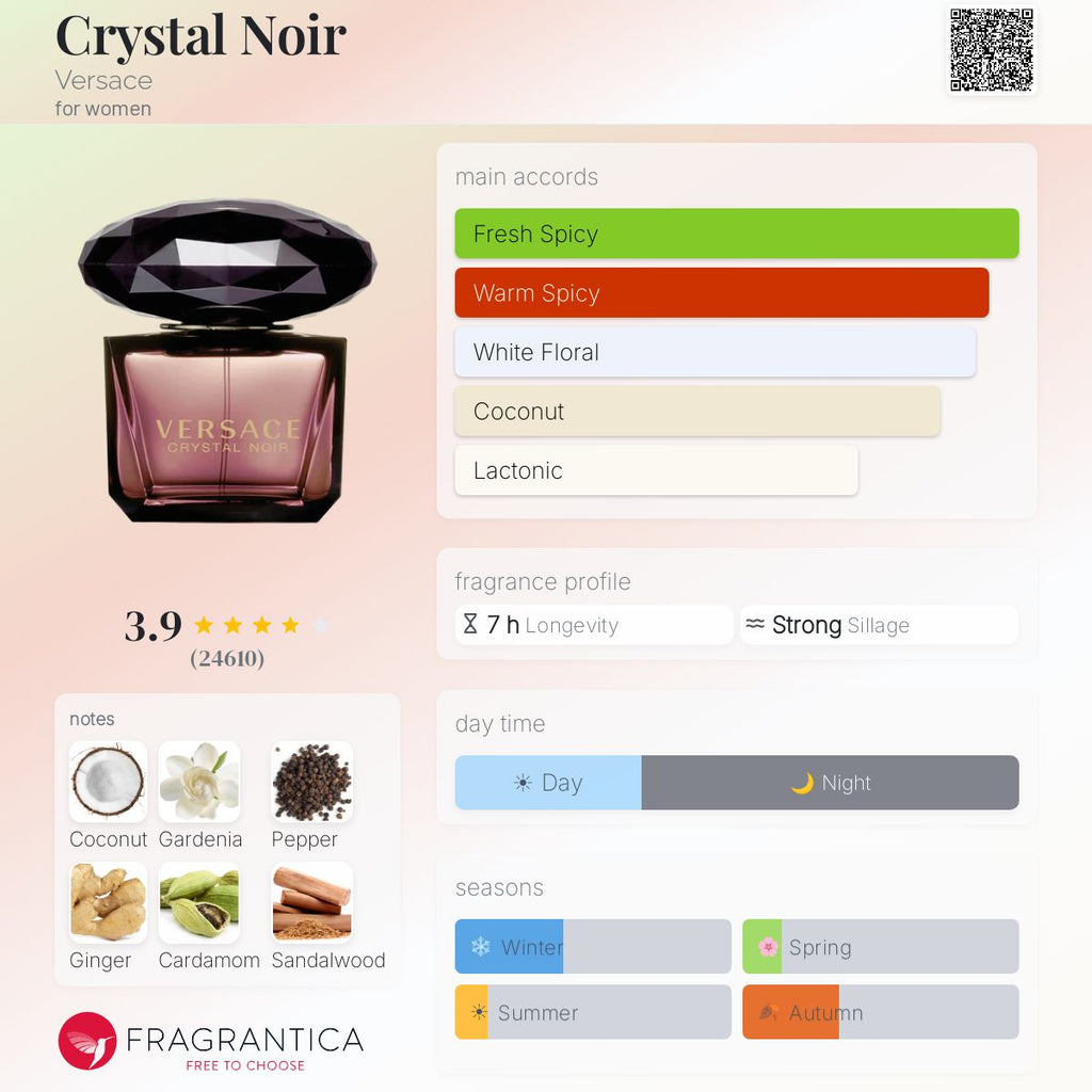 (PREORDER) VERSACE CRYSTAL NOIR EDT | 90ML - SEALED