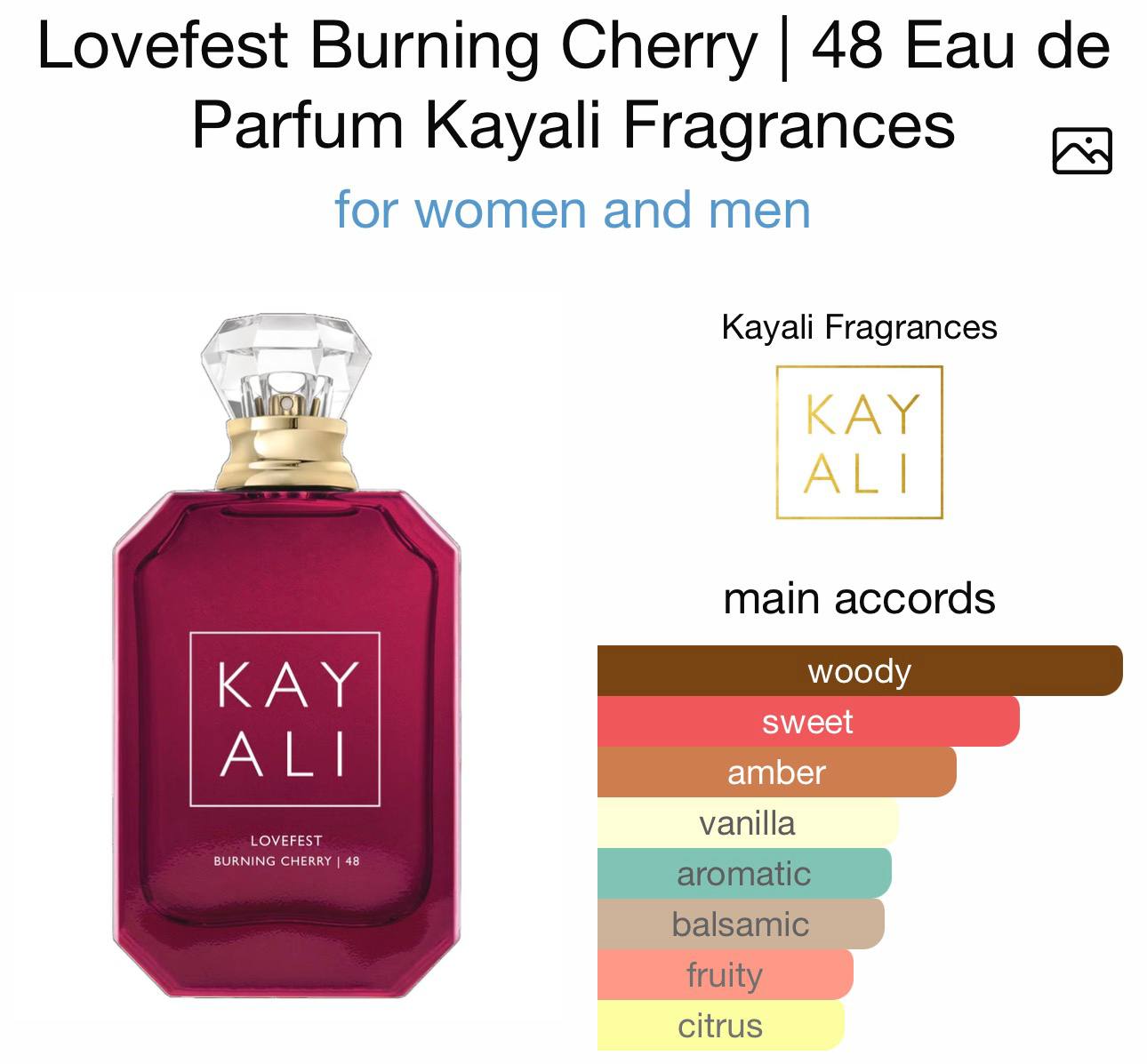 (IN TRANSIT) KAYALI LOVEFEST BURNING CHERRY | 48 | 100ml - SEALED