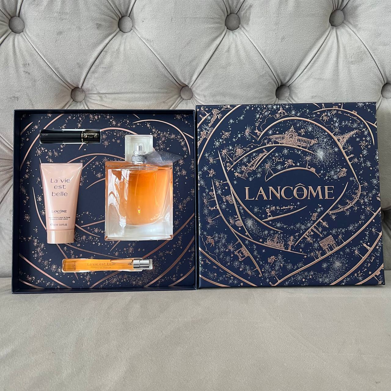 (FASTBREAK) LANCOME LA VIE EST BELLE UPGRADE SET (100ML + 50ML LOTION + 10ML TRAVEL SPRAY + 2ML MINI MASCARA)
